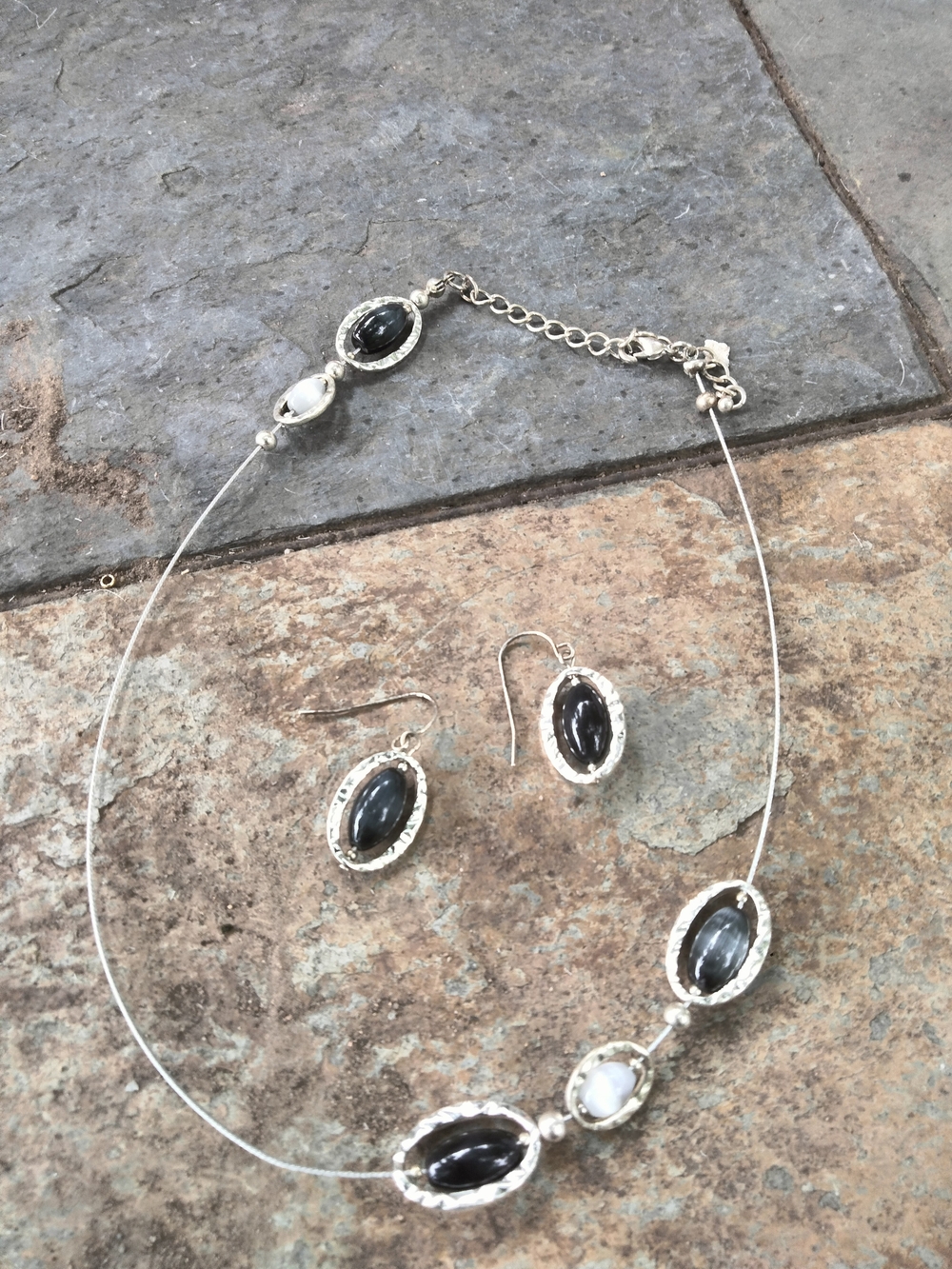 Tiger Eye Necklace And Earrings Set